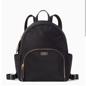 COPY - Kate Spade Dawn Large Backpack Black Nylon with gold zippers